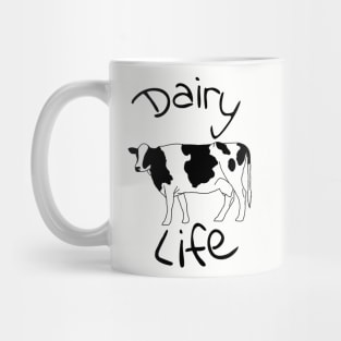 Dairy Life Black Decal Mug